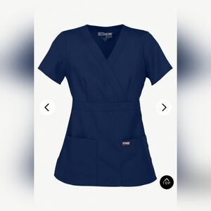 Grey's Anatomy Women's Navy Scrub Top
